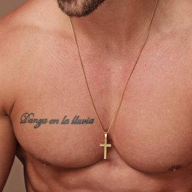 Men's Minimalistic Stainless Steel Cross Necklace